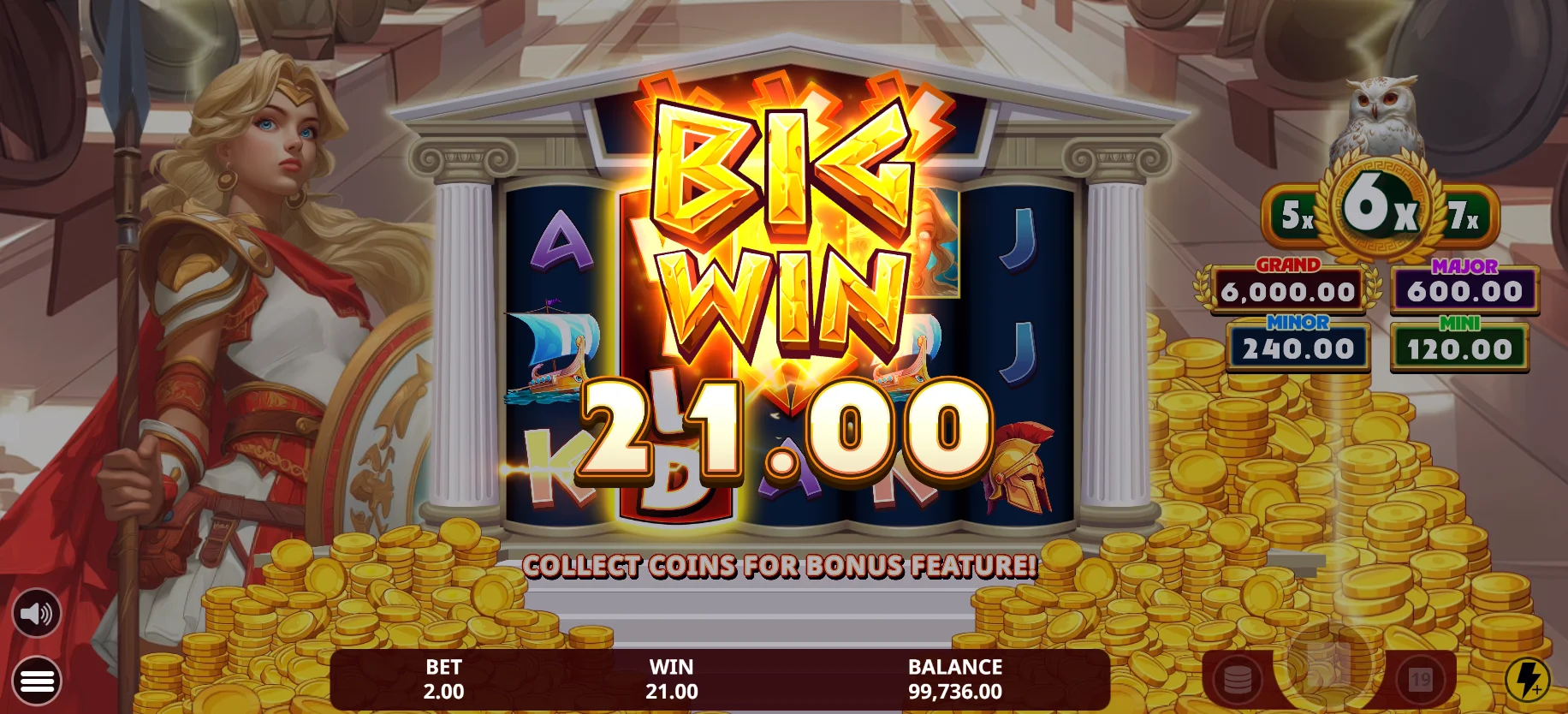 Law of Athena - grote winst met uil multiplier